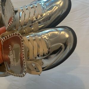 Adidas Metallic Silver Sneakers